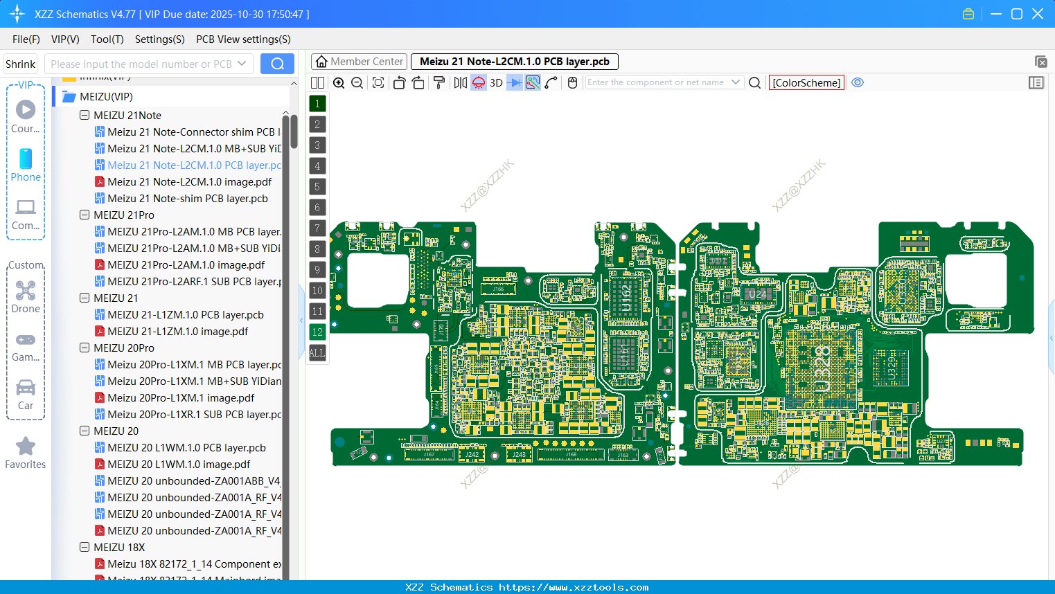 Meizu 21 Note-L2CM.1.0 PCB Layer